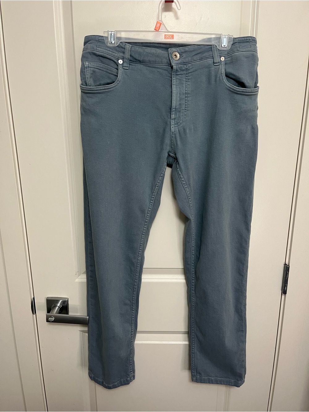 Eleventy Men's Light Slate Blue Slim Leg Stretch Jeans in size 34